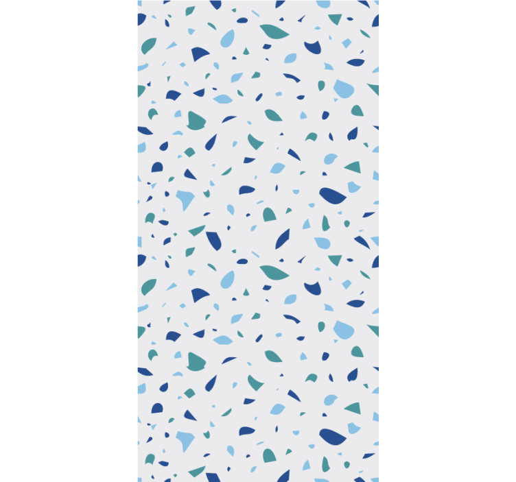 Master bedroom wallpaper in blue tones terrazzo - TenStickers