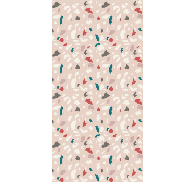 Master bedroom wallpaper with terrazzo effect pattern - TenStickers