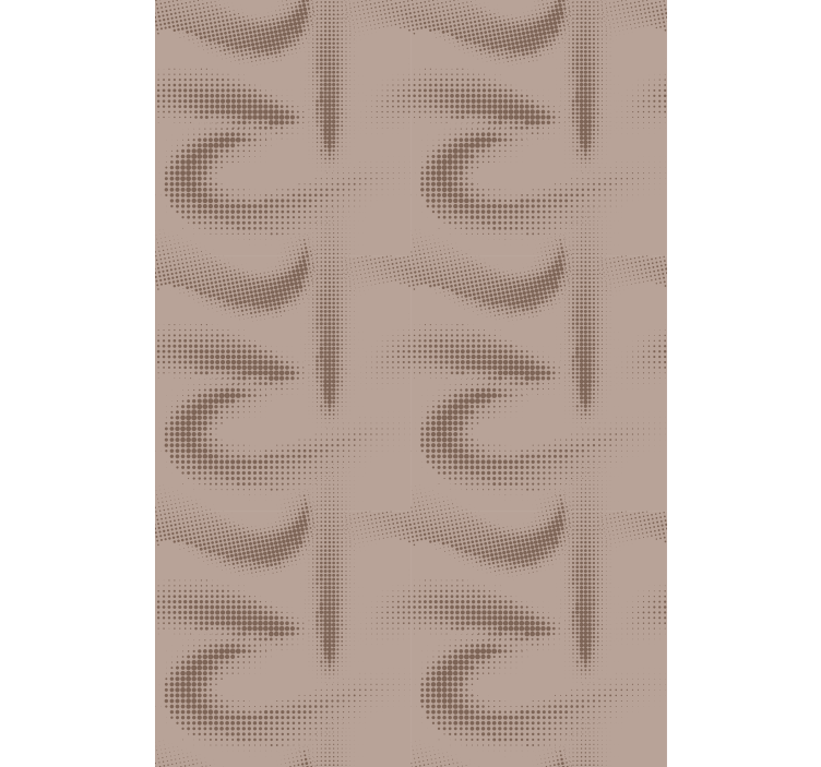 Master bedroom wallpaper in brown curved pattern - TenStickers