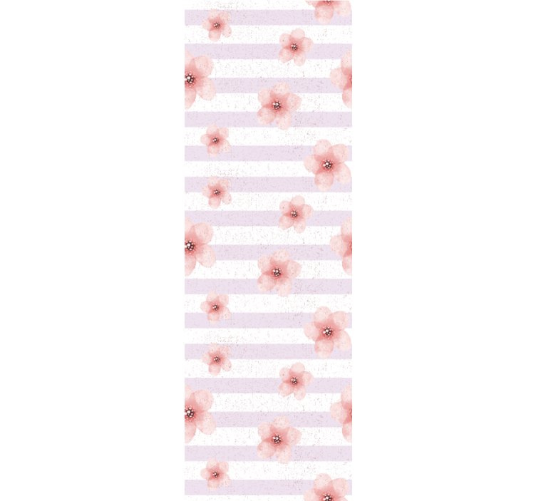 Bedroom wallpaper shabby chic with vertical pink lines - TenStickers