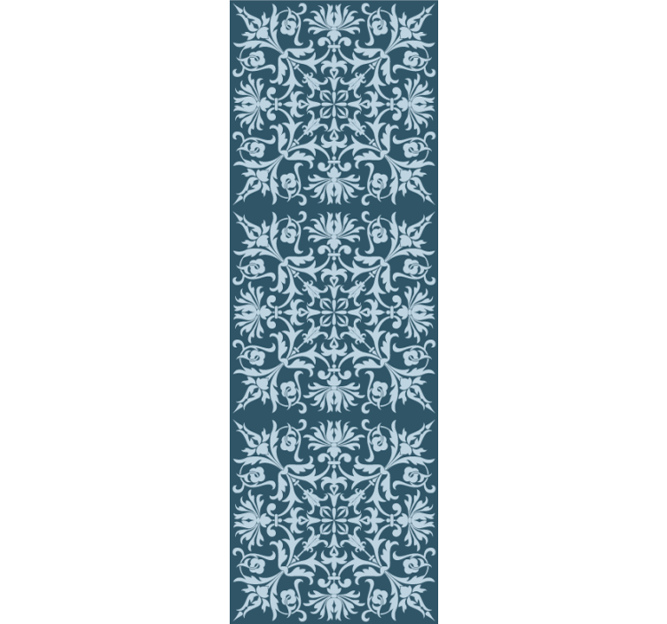 Bedroom wallpaper in french provincial blue floral - TenStickers