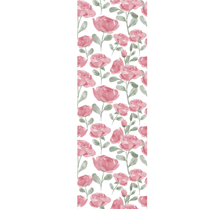 Bedroom wallpaper with natural vintage rose design - TenStickers