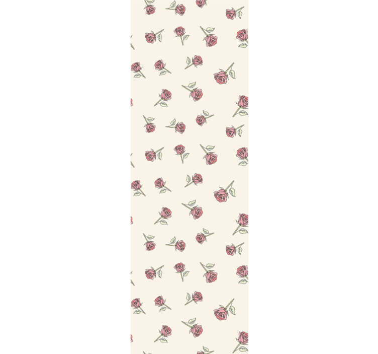 Bedroom wallpaper romantic vintage rose design - TenStickers