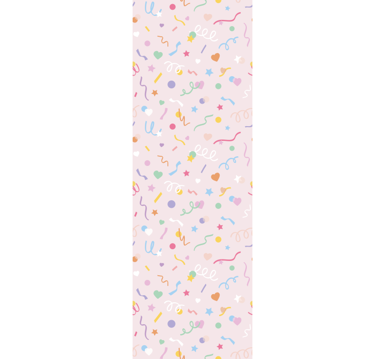 Bedroom wallpaper with adorable pastel confetti - TenStickers