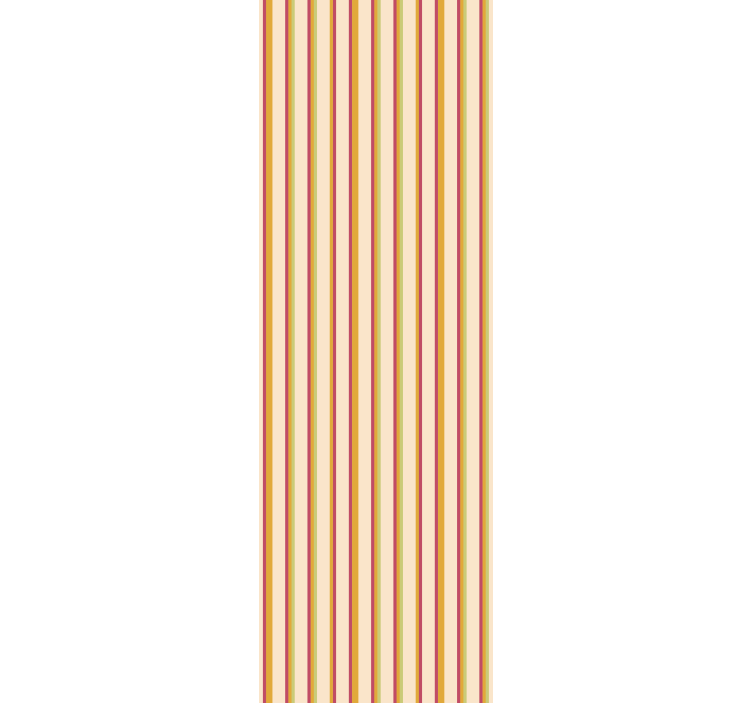 Bedroom wallpaper in retro pastel striped pattern - TenStickers