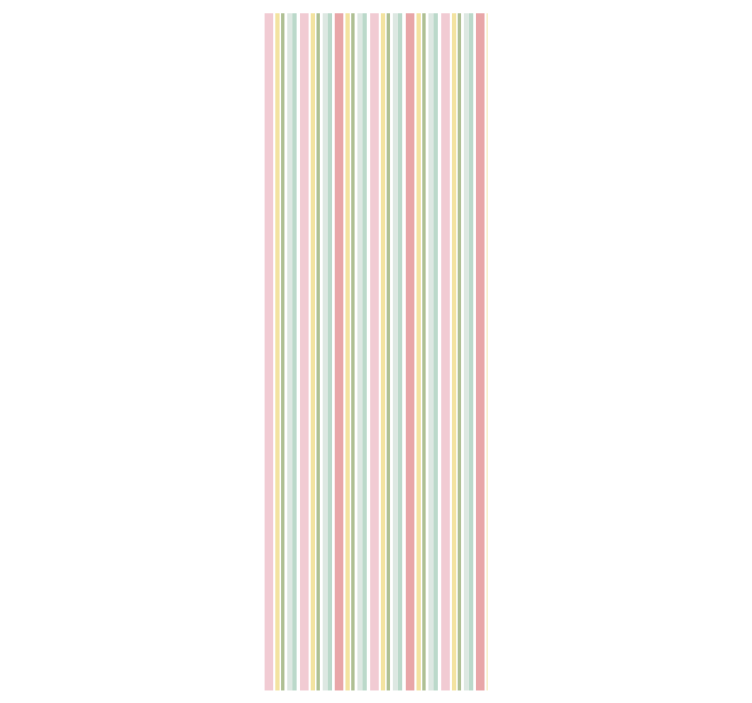 Bedroom wallpaper in horizontal pastel stripes - TenStickers