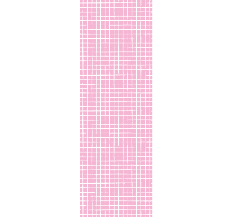 Bedroom wallpaper pink background white lines design - TenStickers