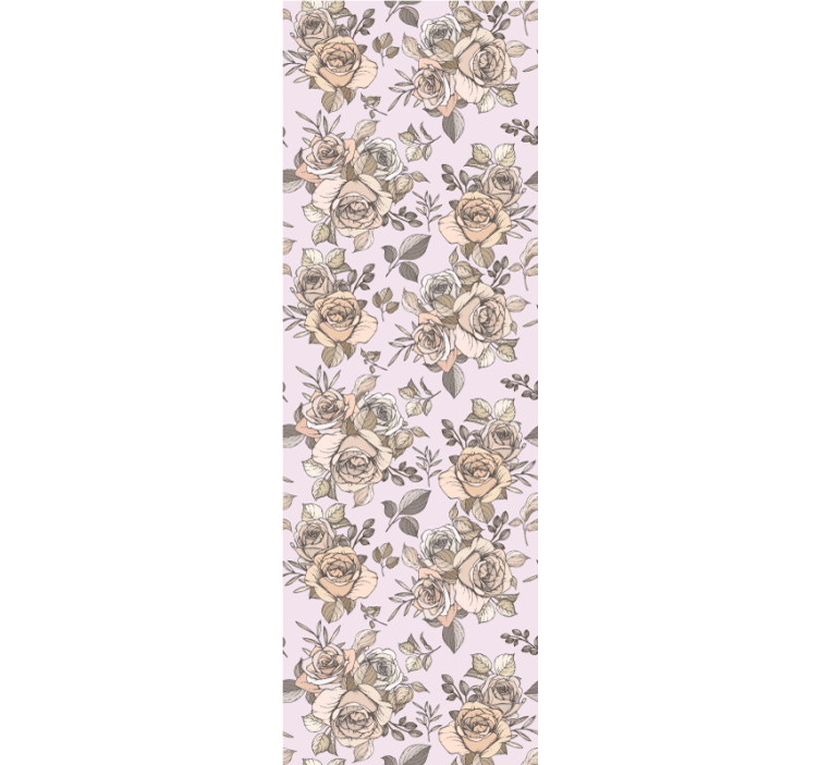 Bedroom wallpaper shabby chic rose design - TenStickers