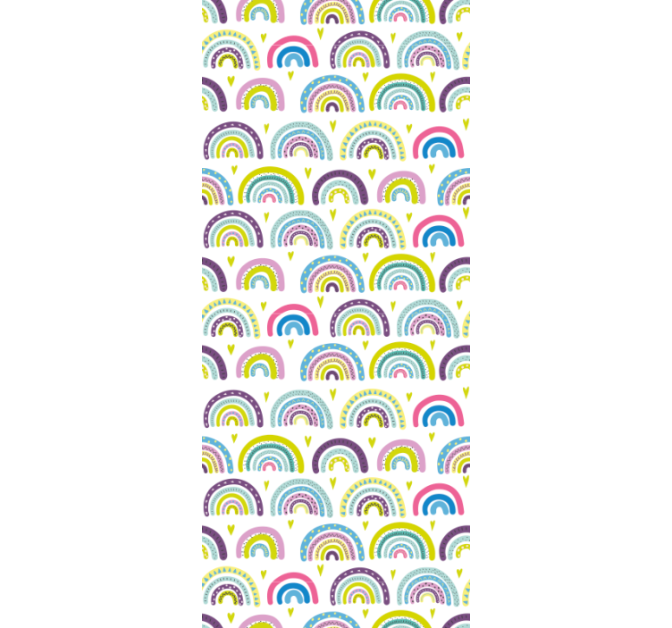 Bedroom wallpaper colorful abstract rainbow pattern - TenStickers