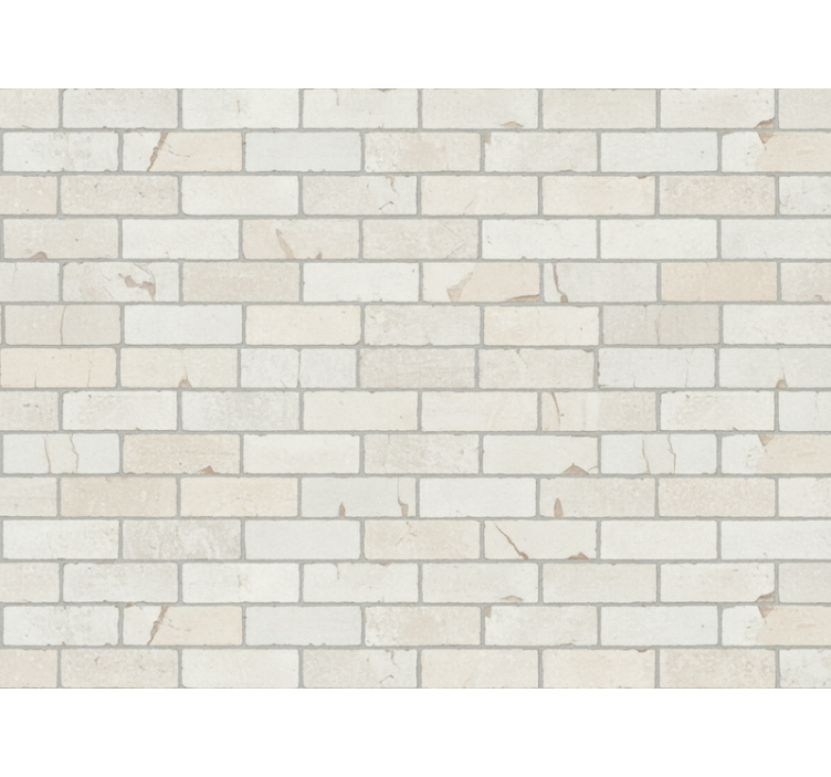 Industrial wallpaper light-colored bricks - TenStickers