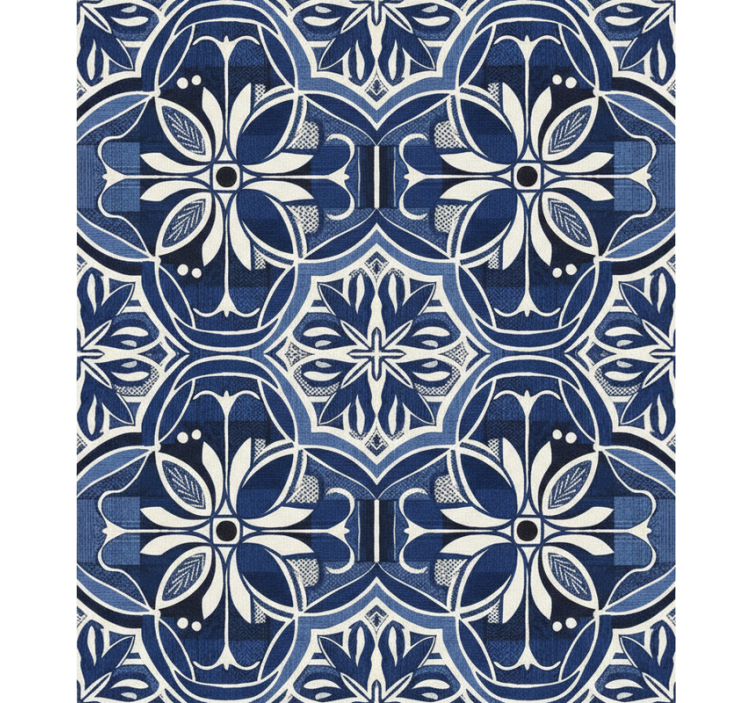 Navy blue wallpaper navy fabric pattern - TenStickers