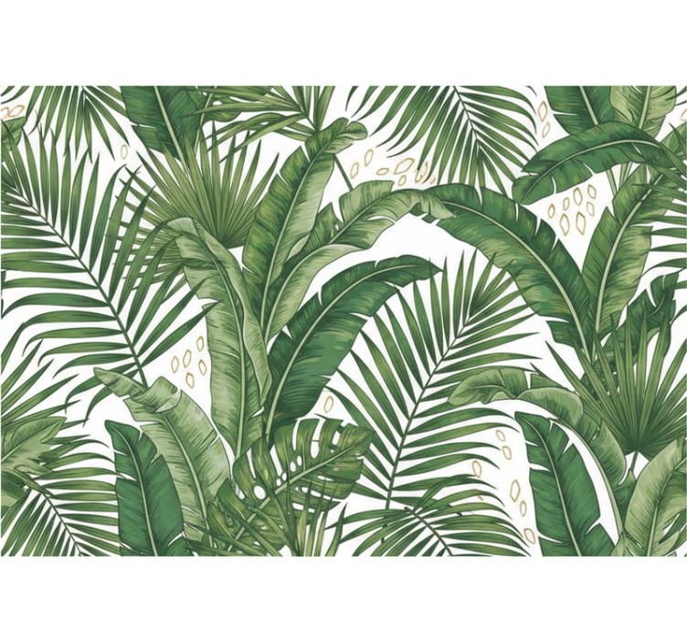 Leaf wallpaper relax palm leaves - TenStickers