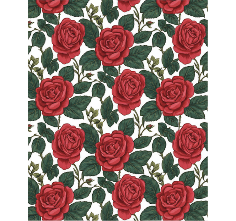 Flower wallpaper red roses design - TenStickers