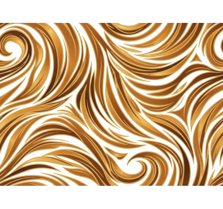 Vintage wallpaper golden fur design - TenStickers