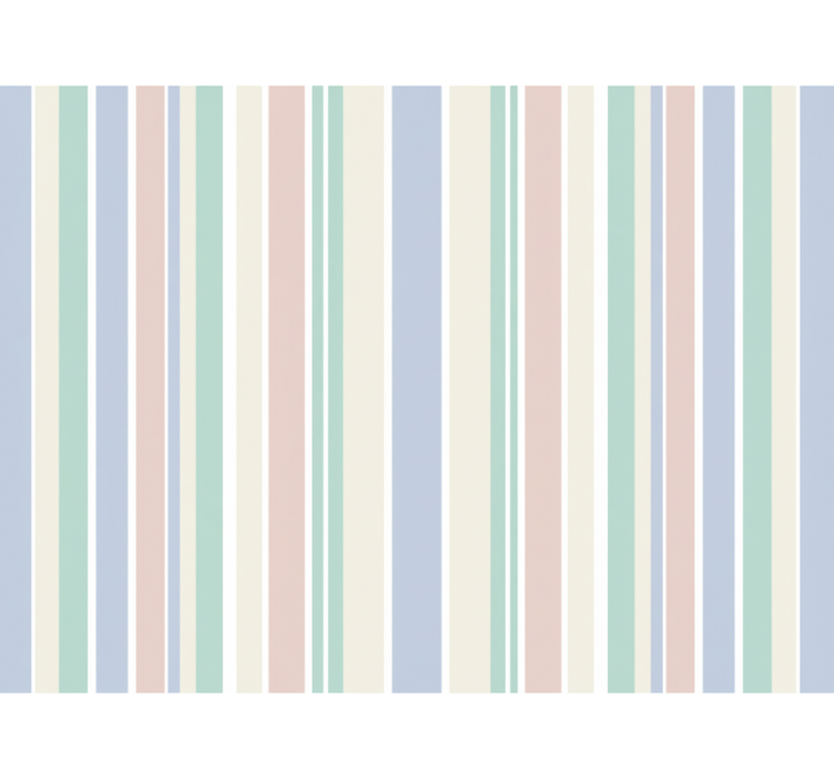 Vertical line wallpaper in soft pastel stripes - TenStickers