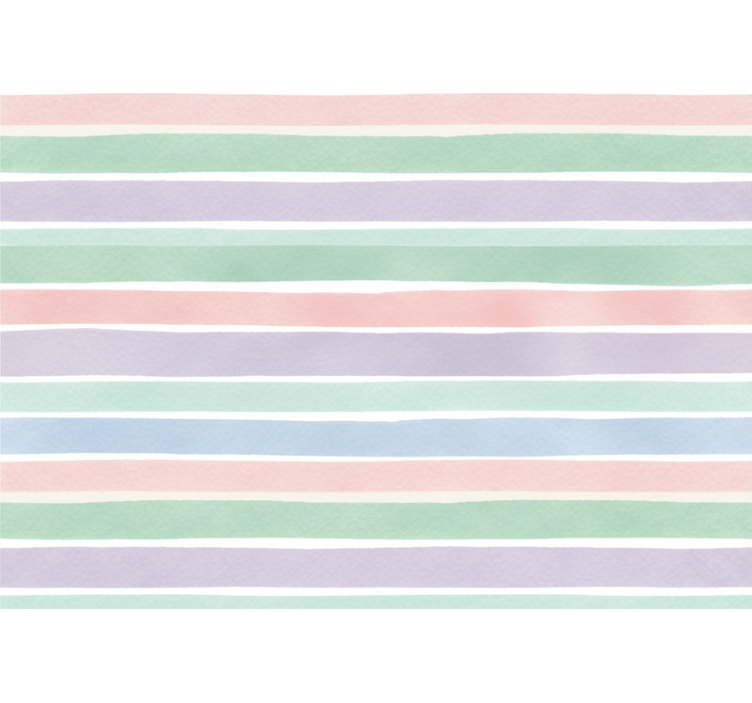 Kids wallpaper in soft color stripes - TenStickers