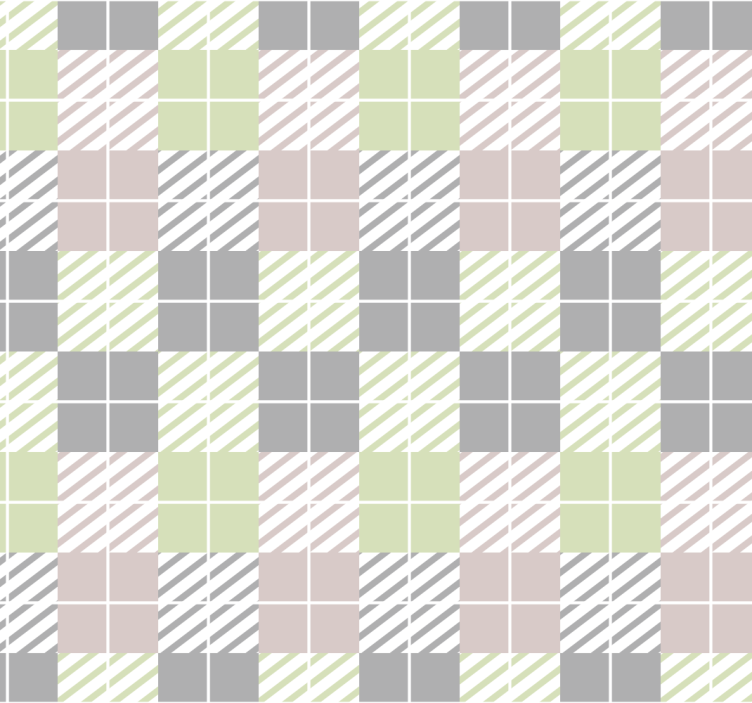 Pattern wallpaper nordic style squares - TenStickers