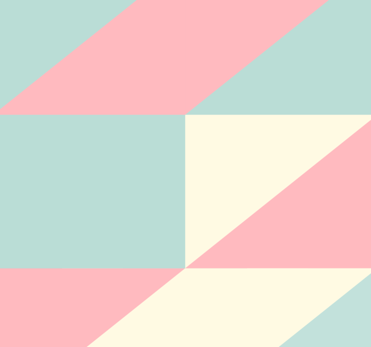 Angular Pastel Triangles geometric wallpaper - TenStickers
