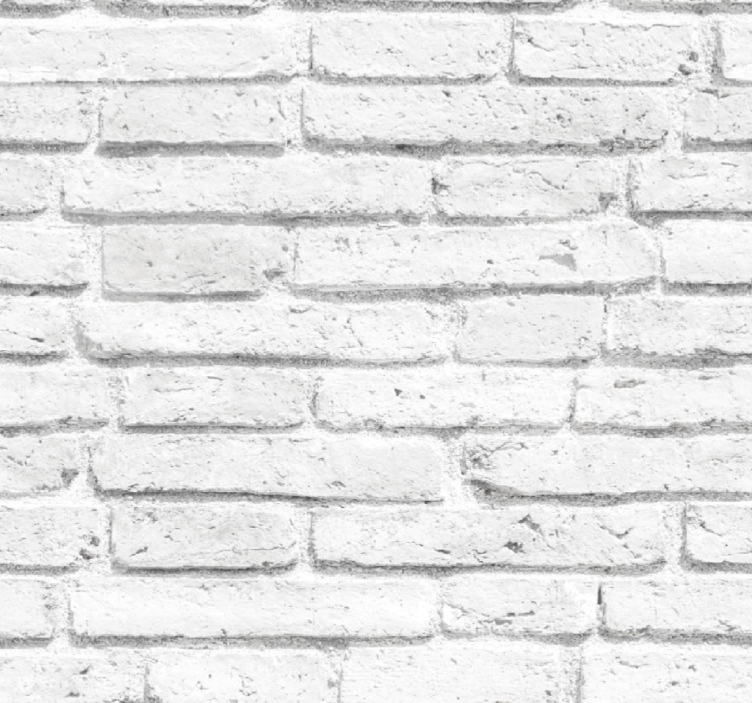 White textured Brick Wallpaper - TenStickers