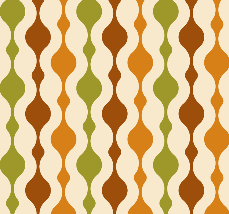 70s stripe figures  vintage wallpaper - TenStickers