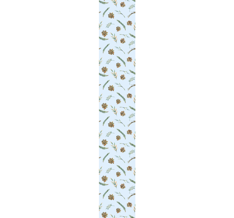 Watercolor floral blue Flowery Wallpaper - TenStickers