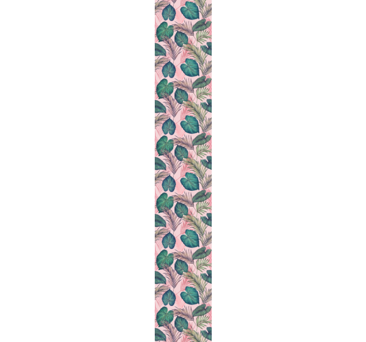 Pink Tropical Leaf Jungle Wallpaper - TenStickers