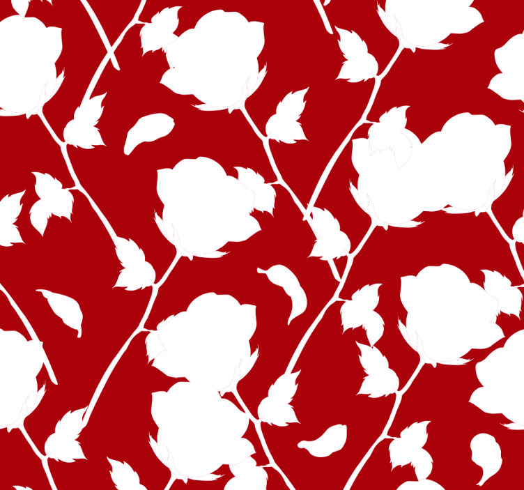 Floral Silhouette flower wallpaper - TenStickers