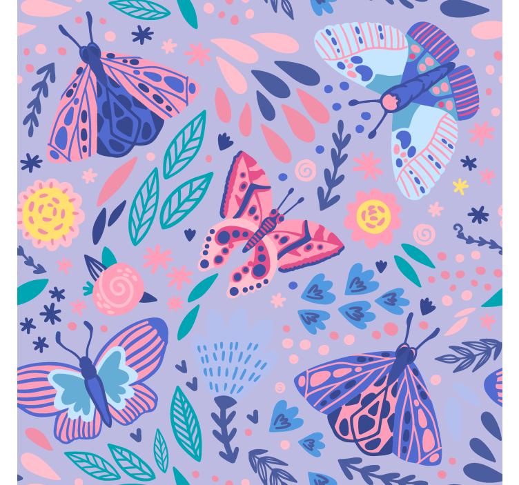 Butterfly Pattern Design butterfly wallpaper - TenStickers