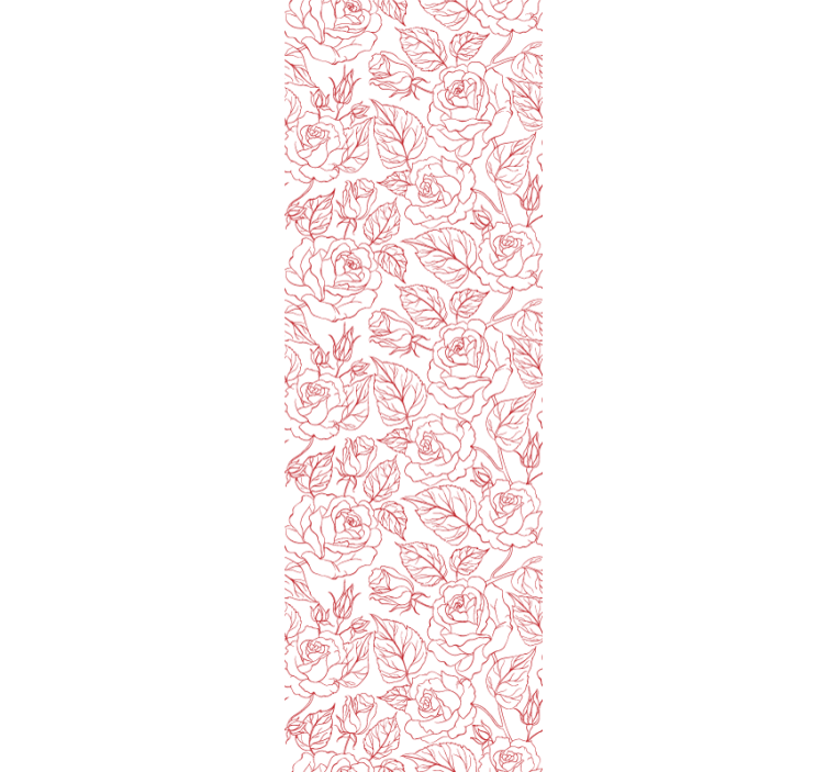 Rose Pattern flower wallpaper - TenStickers