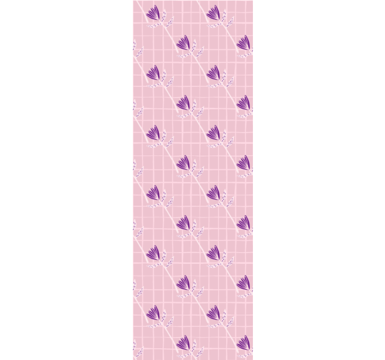 Geometric Floral Pattern geometric wallpaper - TenStickers
