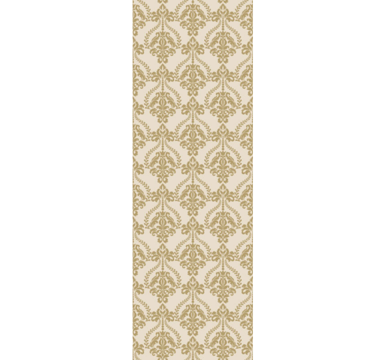 Floral beige details vintage wallpaper - TenStickers
