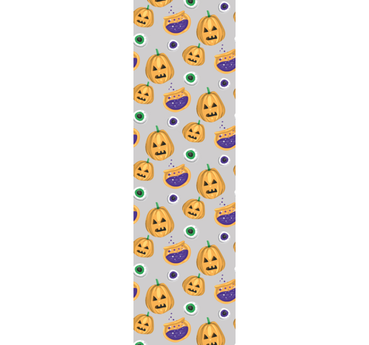 Pumpkin Pattern halloween wallpaper - TenStickers