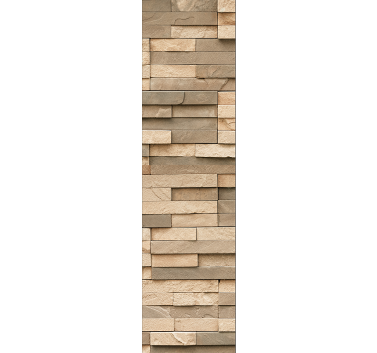 Uneven sandstone tile wall surface wallpaper - TenStickers