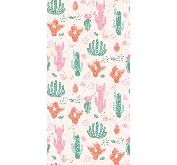 Cactus Patterns nature wallpaper - TenStickers