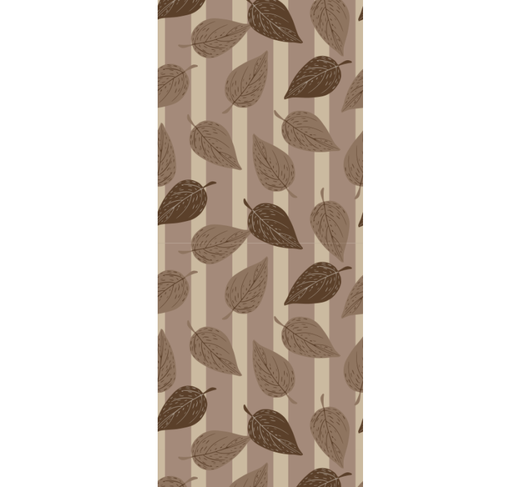 Feuilles brown  art wallpaper - TenStickers
