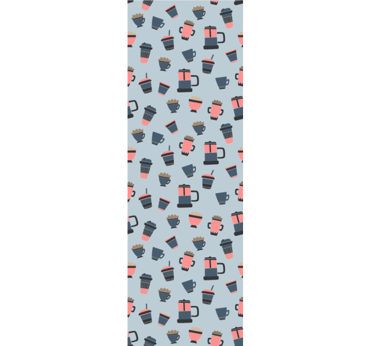 Coffee Mug Motifs kitchen wallpaper - TenStickers