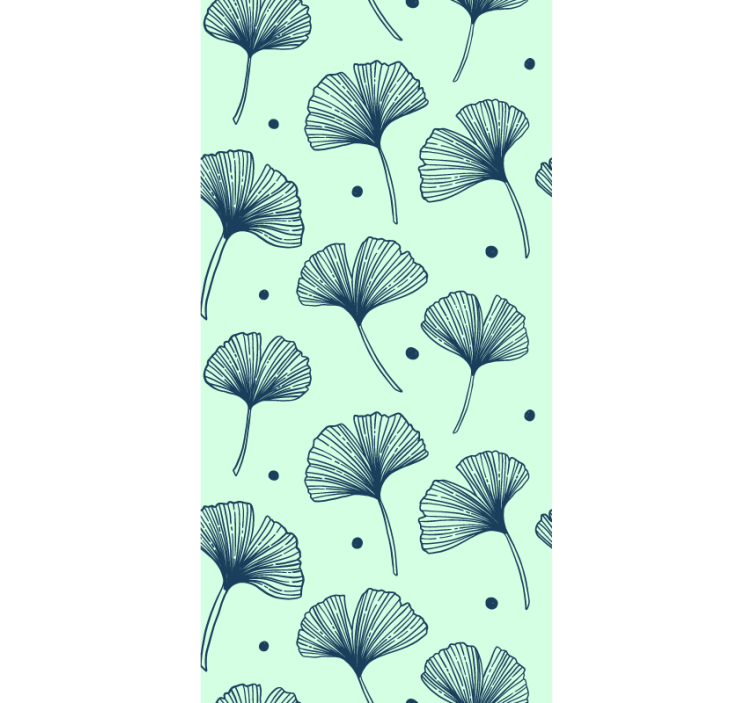 Ginkgo Leaf Pattern leaf wallpaper - TenStickers