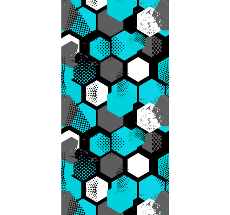 Geometric Hexagons geometric wallpaper - TenStickers