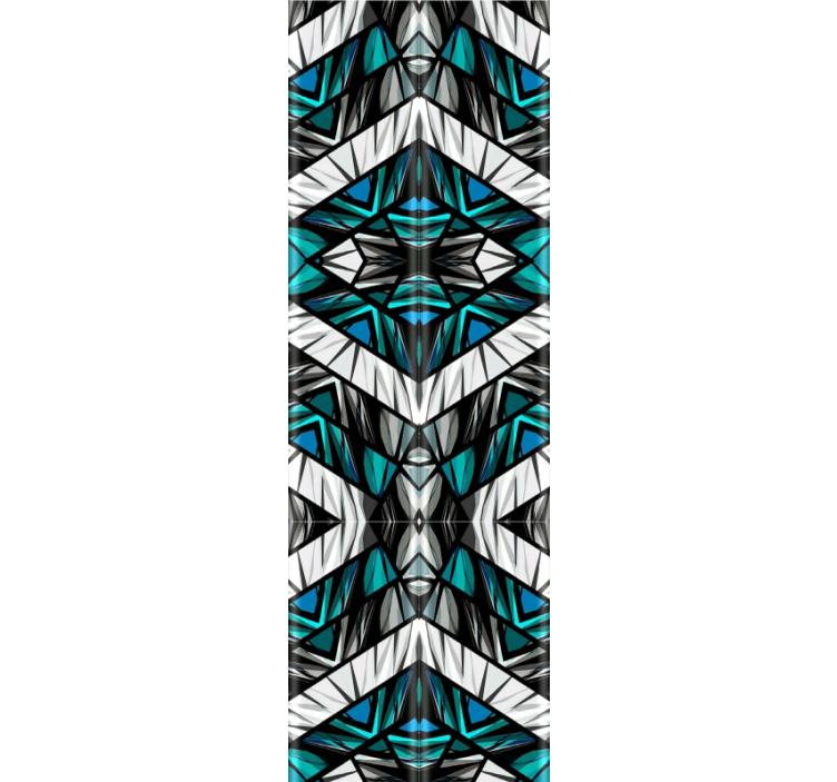 Cool black, blue white graffiti art wallpaper - TenStickers