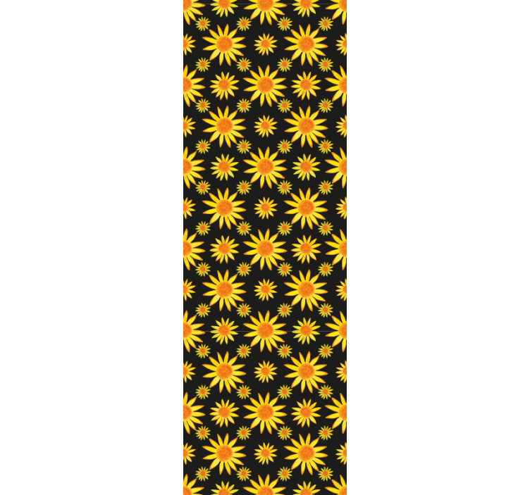 Sunflower Pattern flower wallpaper - TenStickers
