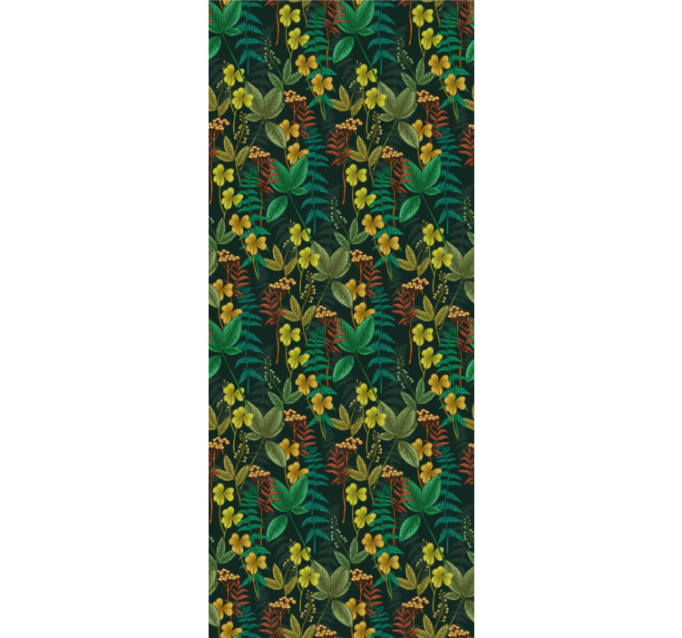 Botanical Striped Pattern nature wallpaper - TenStickers