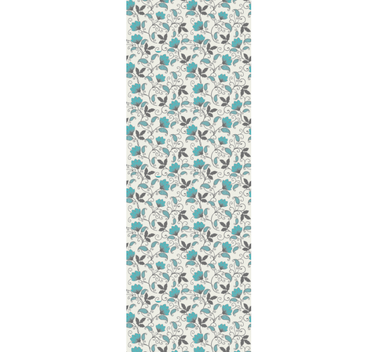 Floral Tile Inspiration floral ornament wallpaper - TenStickers