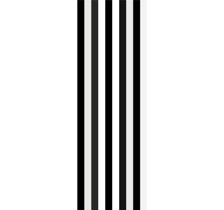 Striped Monochrome horizontal striped wallpaper - TenStickers