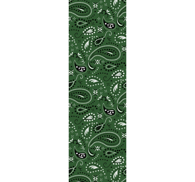 Teal Paisley flowery wallpaper - TenStickers