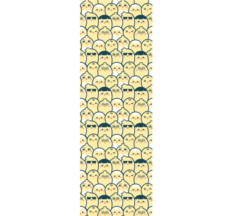 Seamless pattern yellow chick wallpaper - TenStickers
