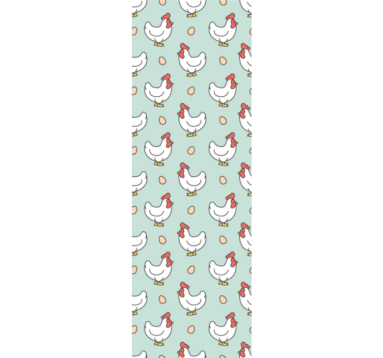 Hen Pattern animal wallpaper - TenStickers