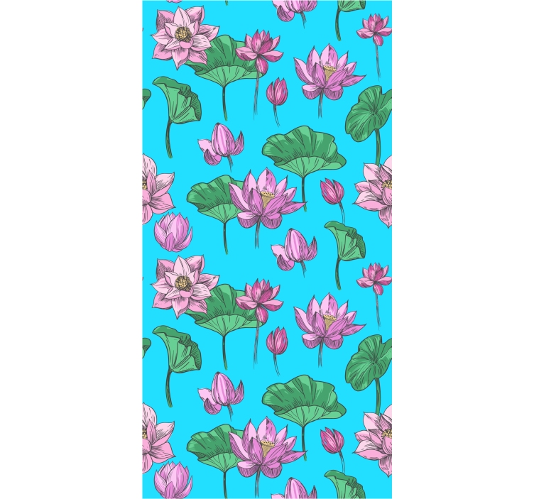 Lotus Blossom Display flower wallpaper - TenStickers