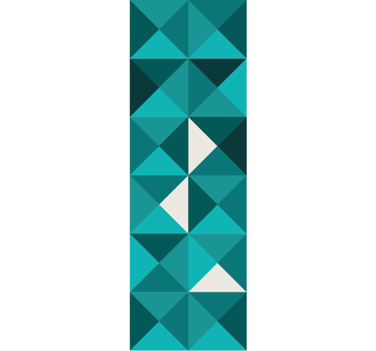 Blue triangular design geometric wallpaper - TenStickers