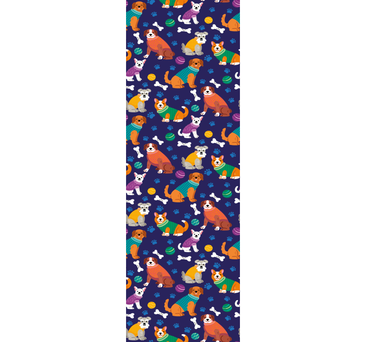 Playful Pet Patterns animal wallpaper - TenStickers