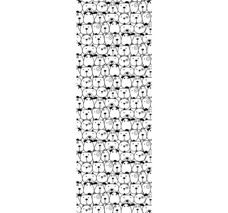 Sketched Felines dogs wallpaper - TenStickers